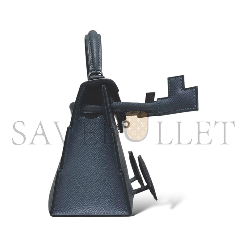 HERMÈS KELLY DOLE PICTO GRIS MISTY EPSOM 620584 (18*15*6cm)